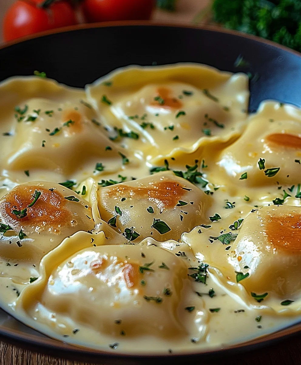 Unwiderstehliche cremige Maultaschen mit Käsesoße Rezept