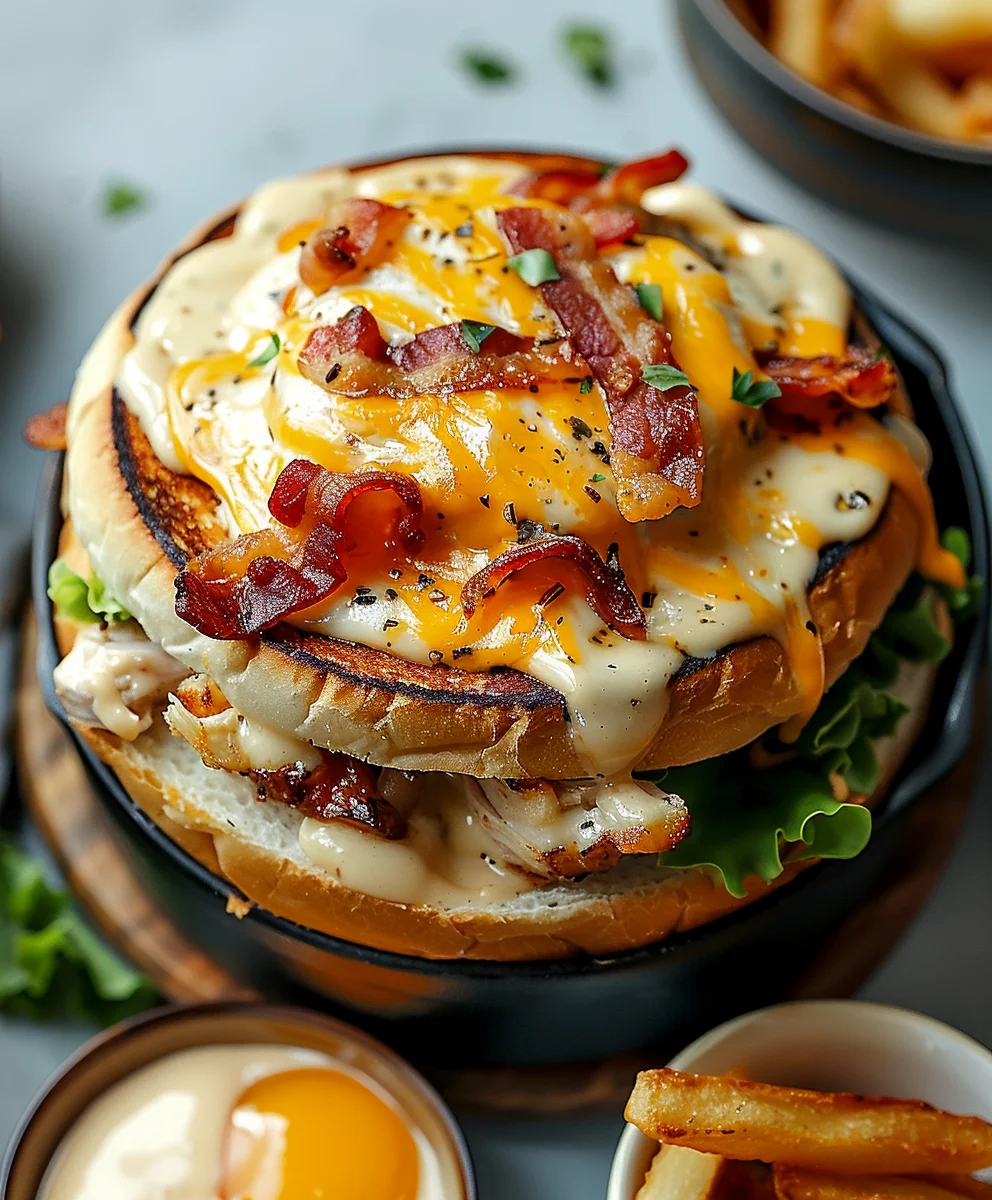 Cheesy Chicken Beef Bacon Ranch Sandwich: Einfach unwiderstehlich!