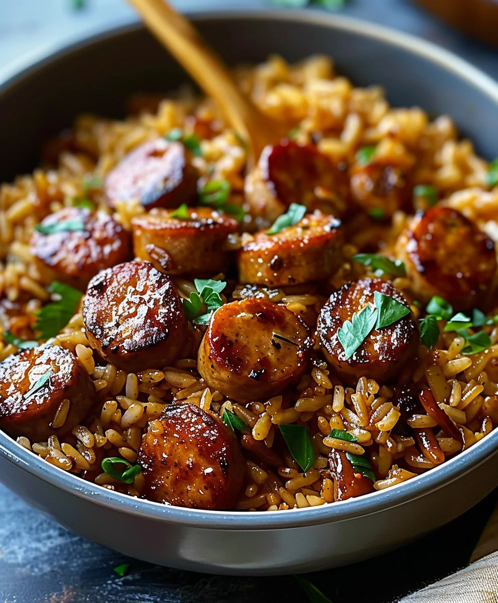Cajun Honig-Knoblauch-Wurst-Reis: Köstliches Pfannengericht