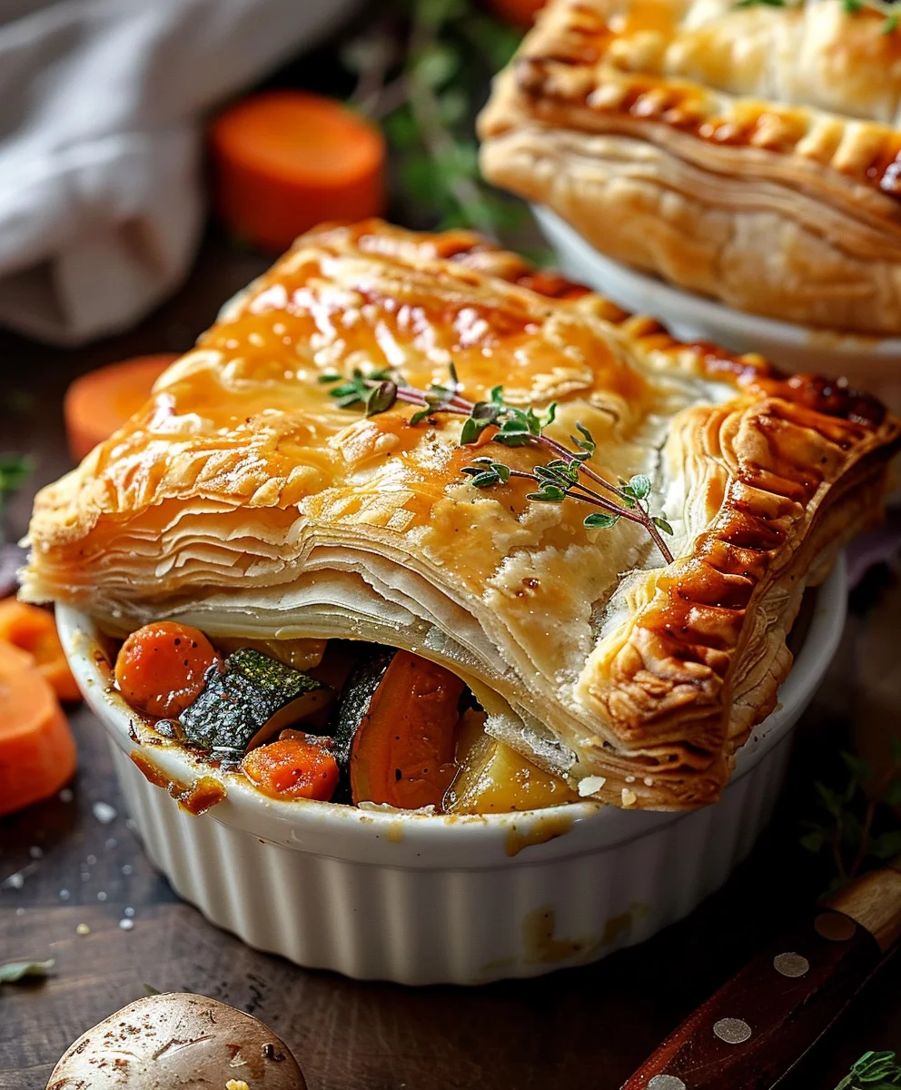 Geröstete Herbstgemüse Pot Pies