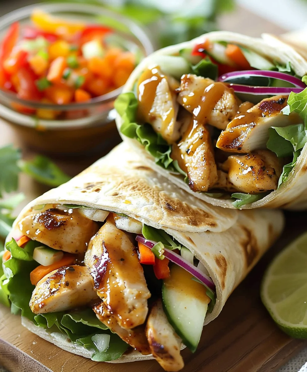 Honig-Senf Hähnchen Wraps: Einfach, lecker, schnell!