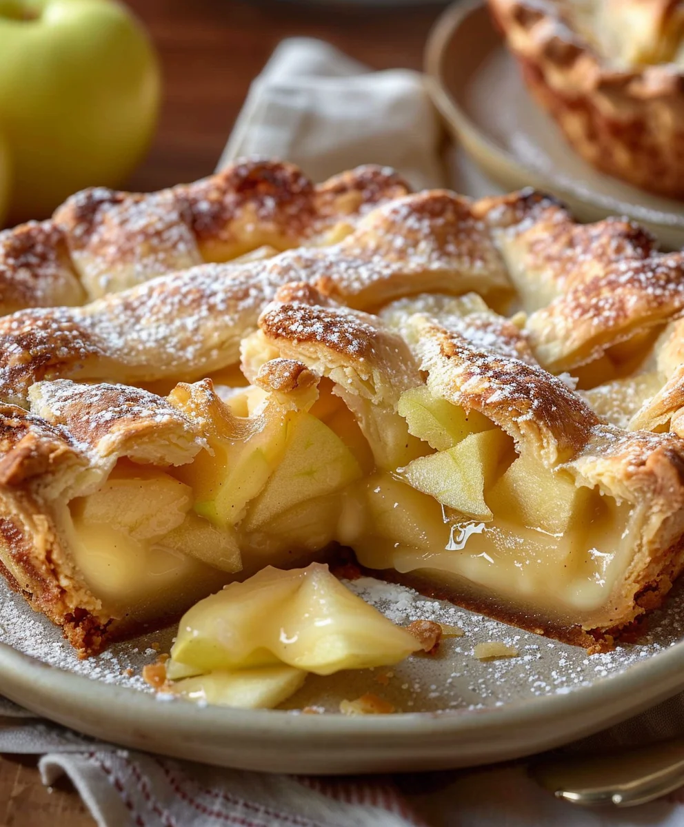Apfelkuchen mit Vanillepudding: einfach verrückt lecker!