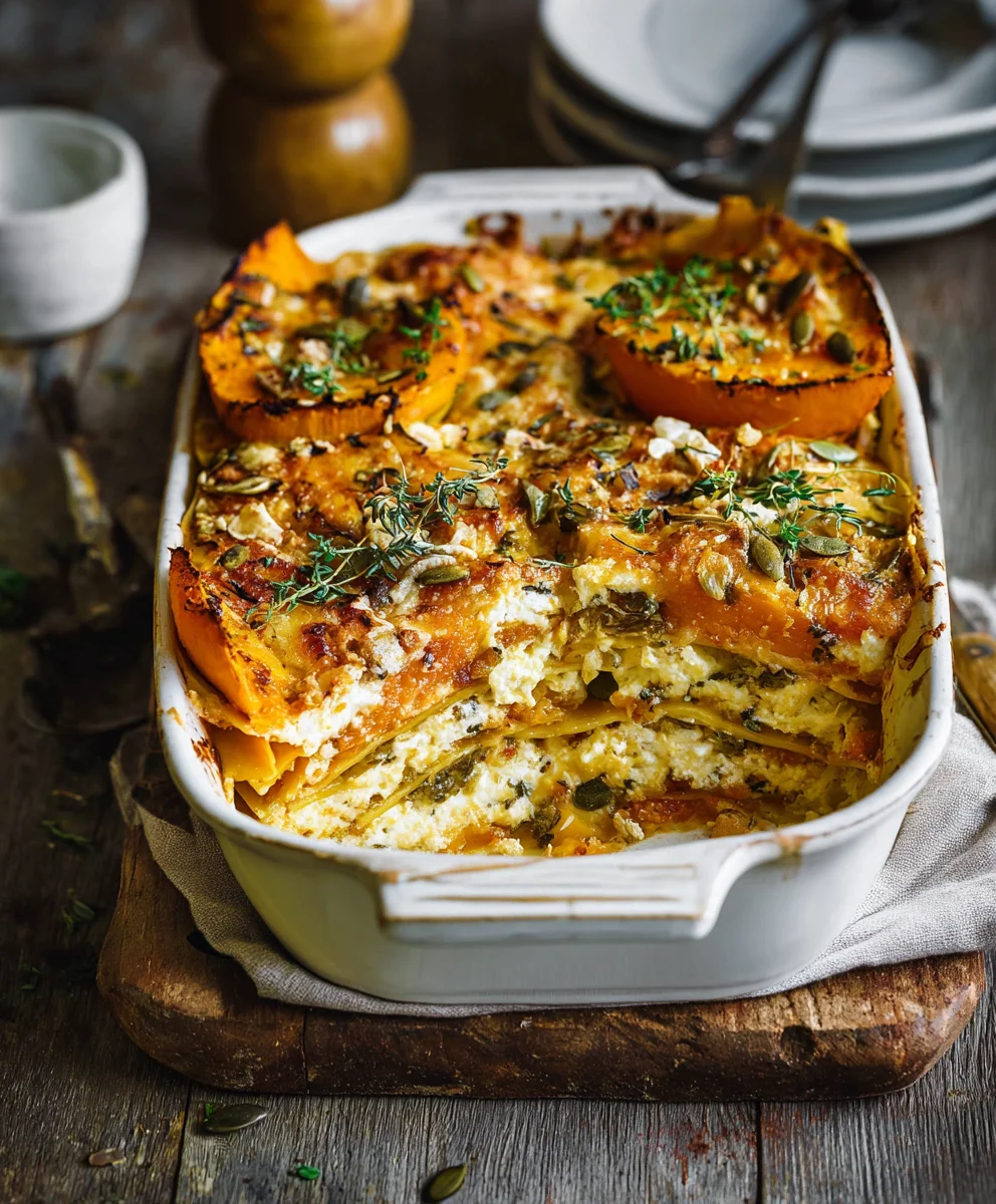 Köstliche Vegetarische Kürbis Lasagne mit Ricotta Rezept