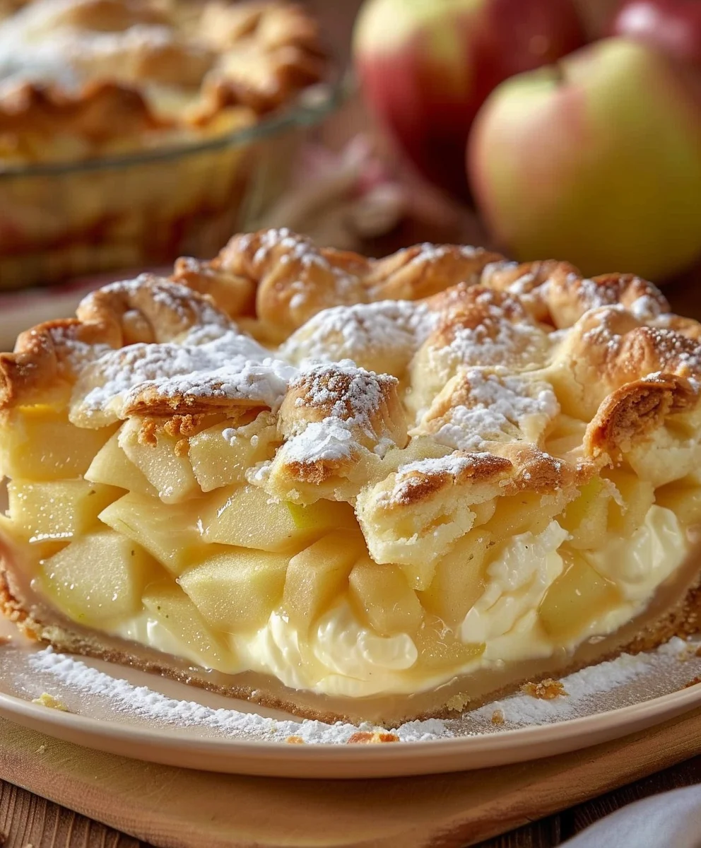 Apfelkuchen mit Vanillepudding: einfach verrückt lecker!