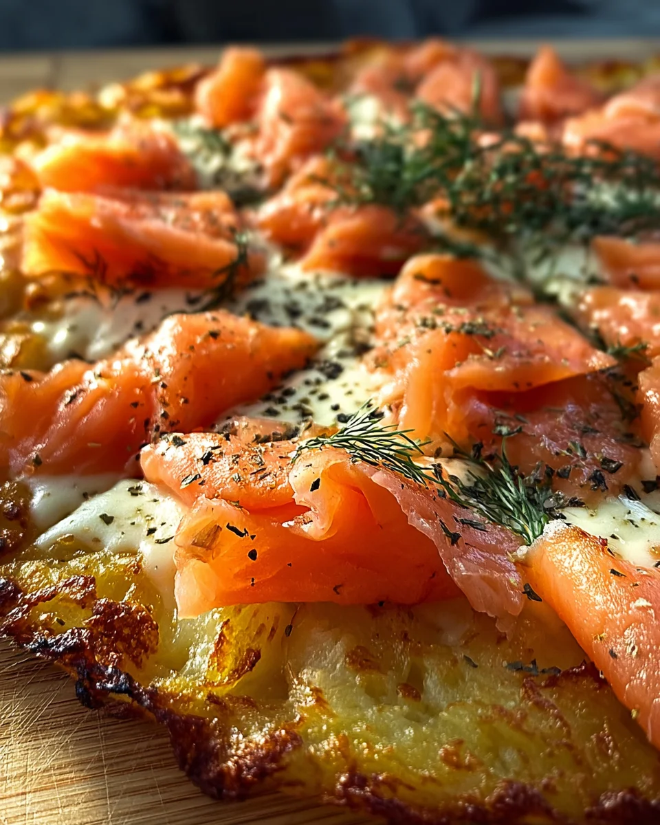 Kartoffelpizza mit Geräuchertem Lachs: Ein Genuss!