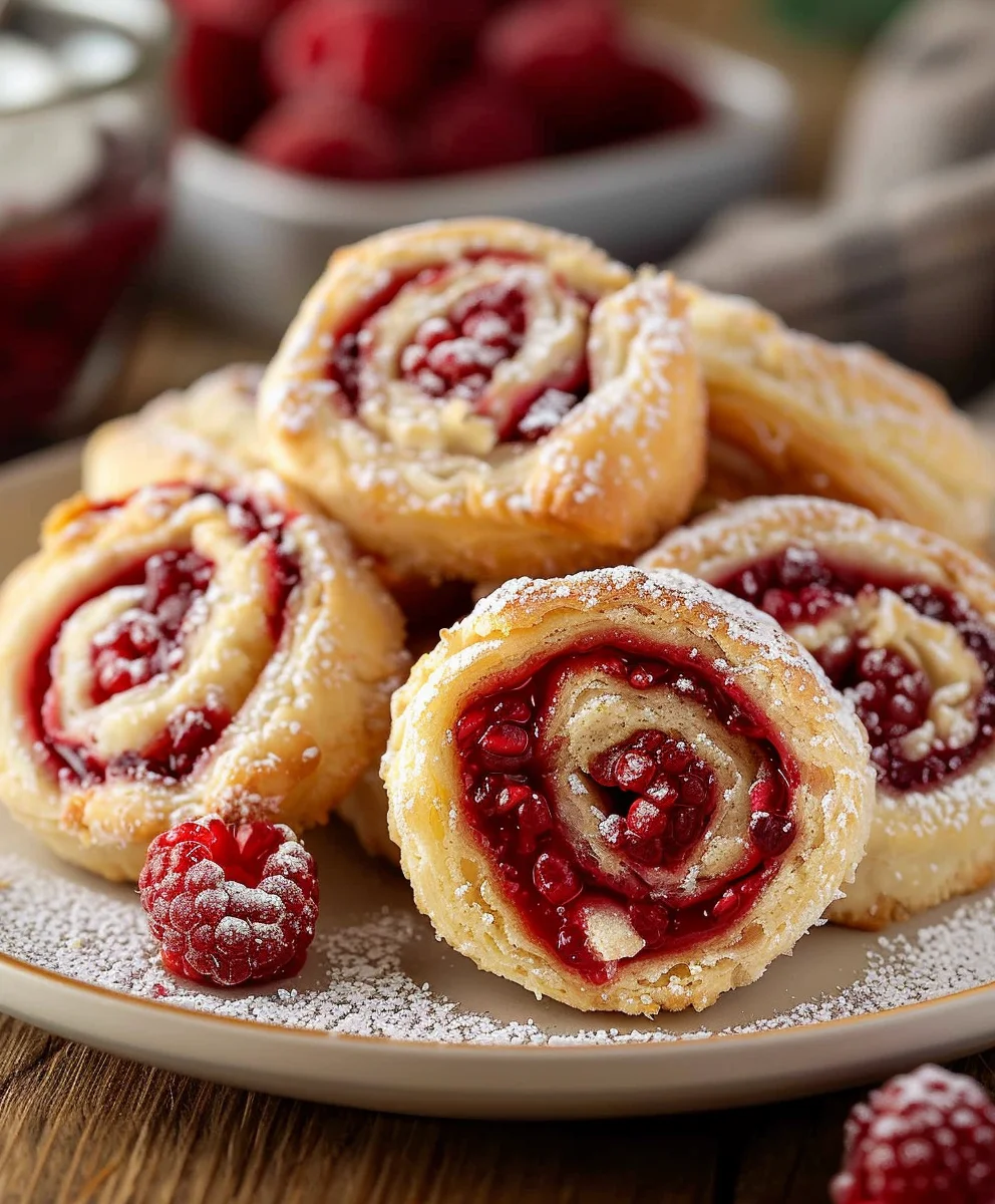 Perfekte Himbeer-Mürbteig-Röllchen: Makellos & Zartschmelzend