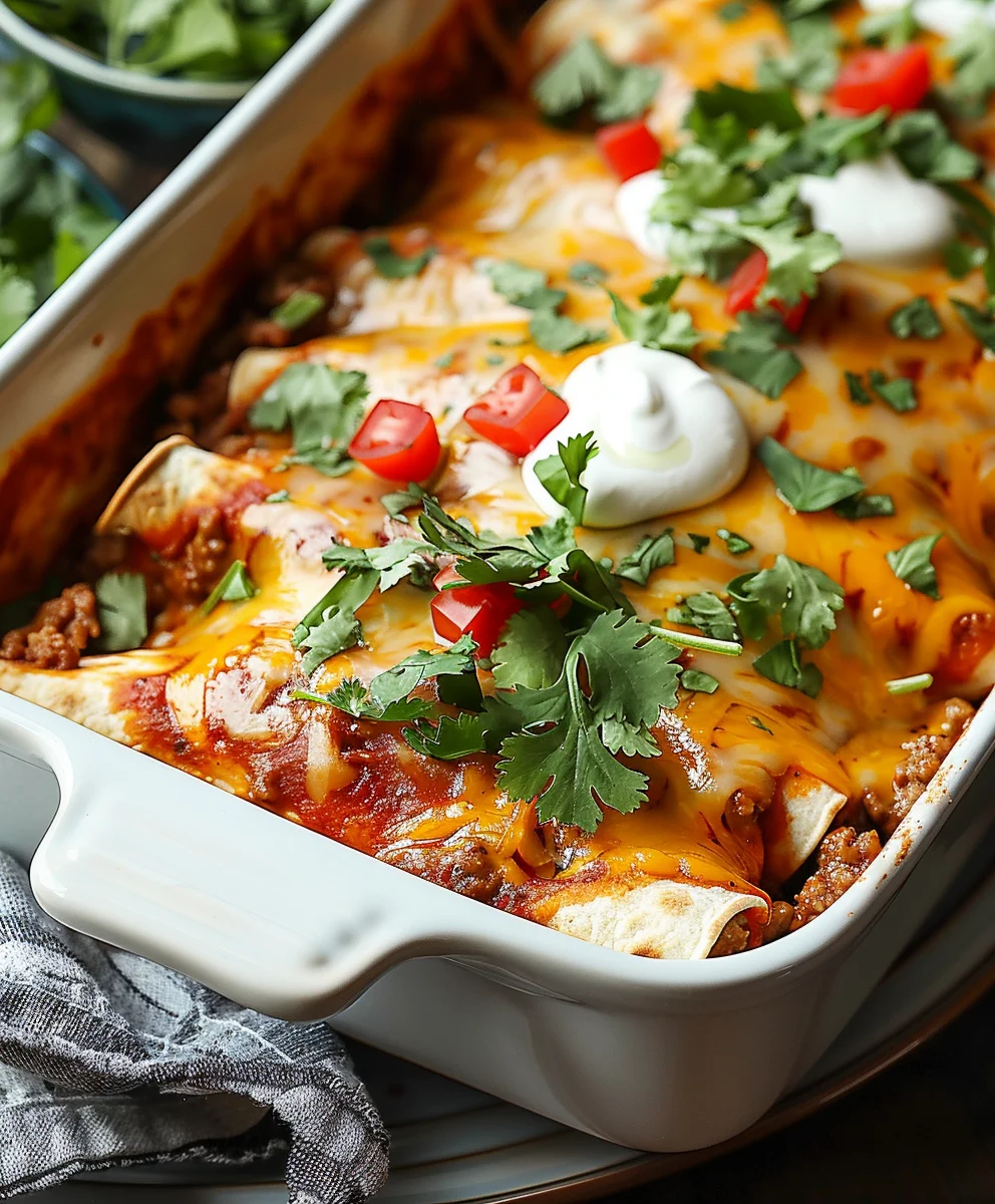 Einfache Rinderhack Enchiladas: Schnell & Lecker Rezept