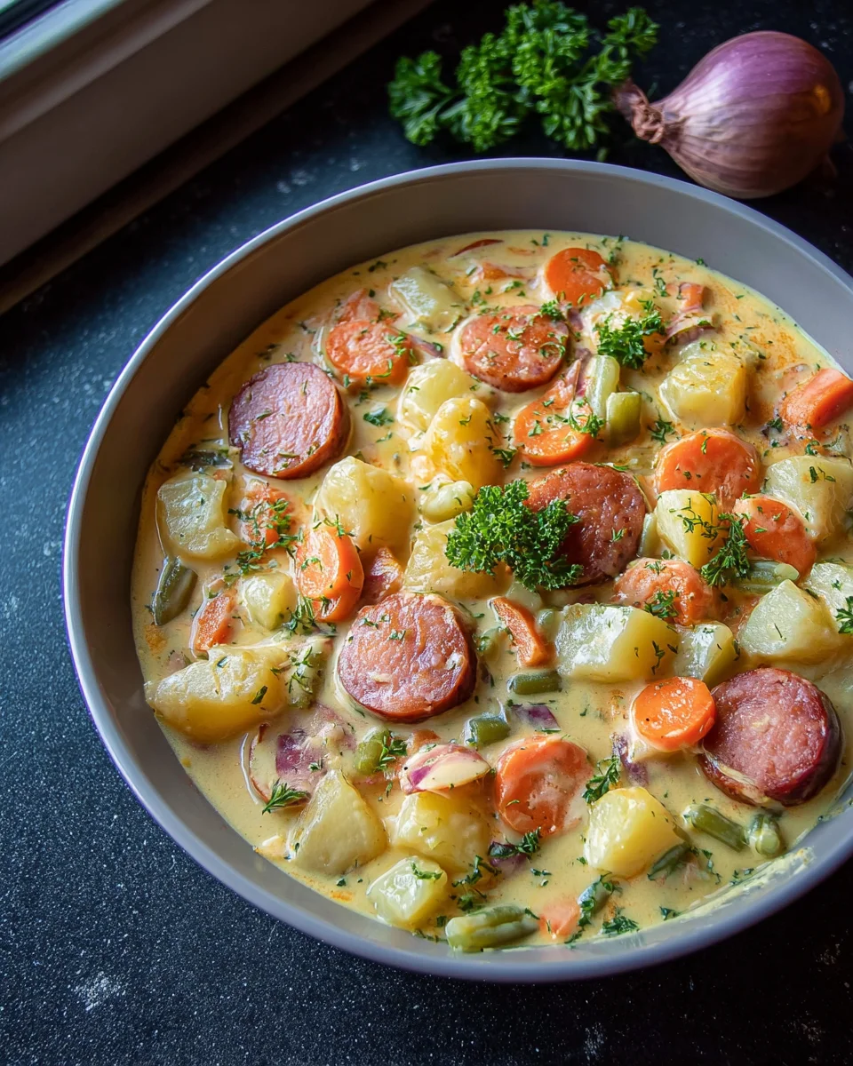 Herzhafter Eintopf Mit Kartoffeln Und Wurstchen Rezept