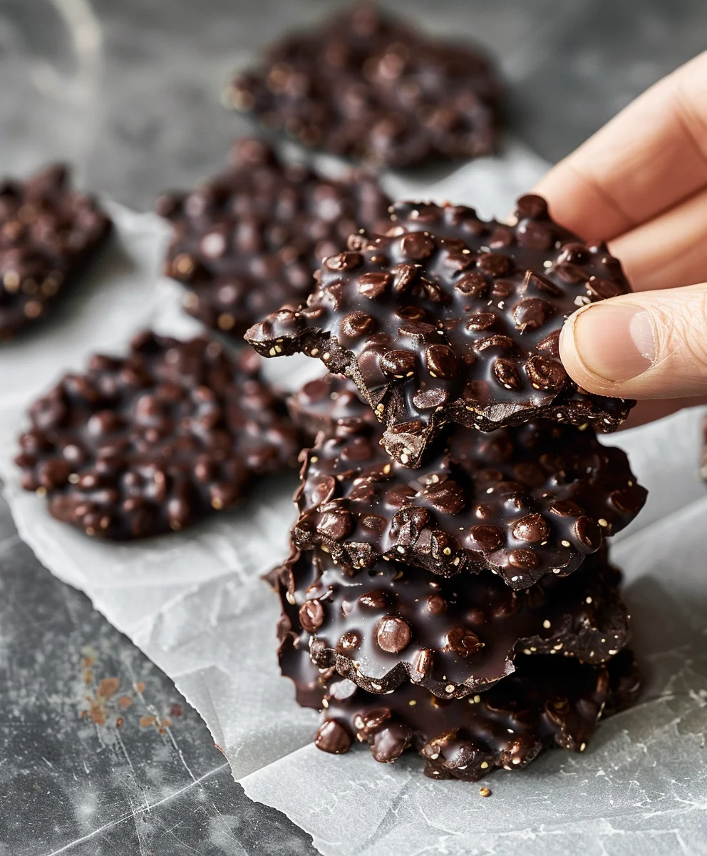 Dunkle Schoko Quinoa Crisps: Knusprig & einfach lecker!