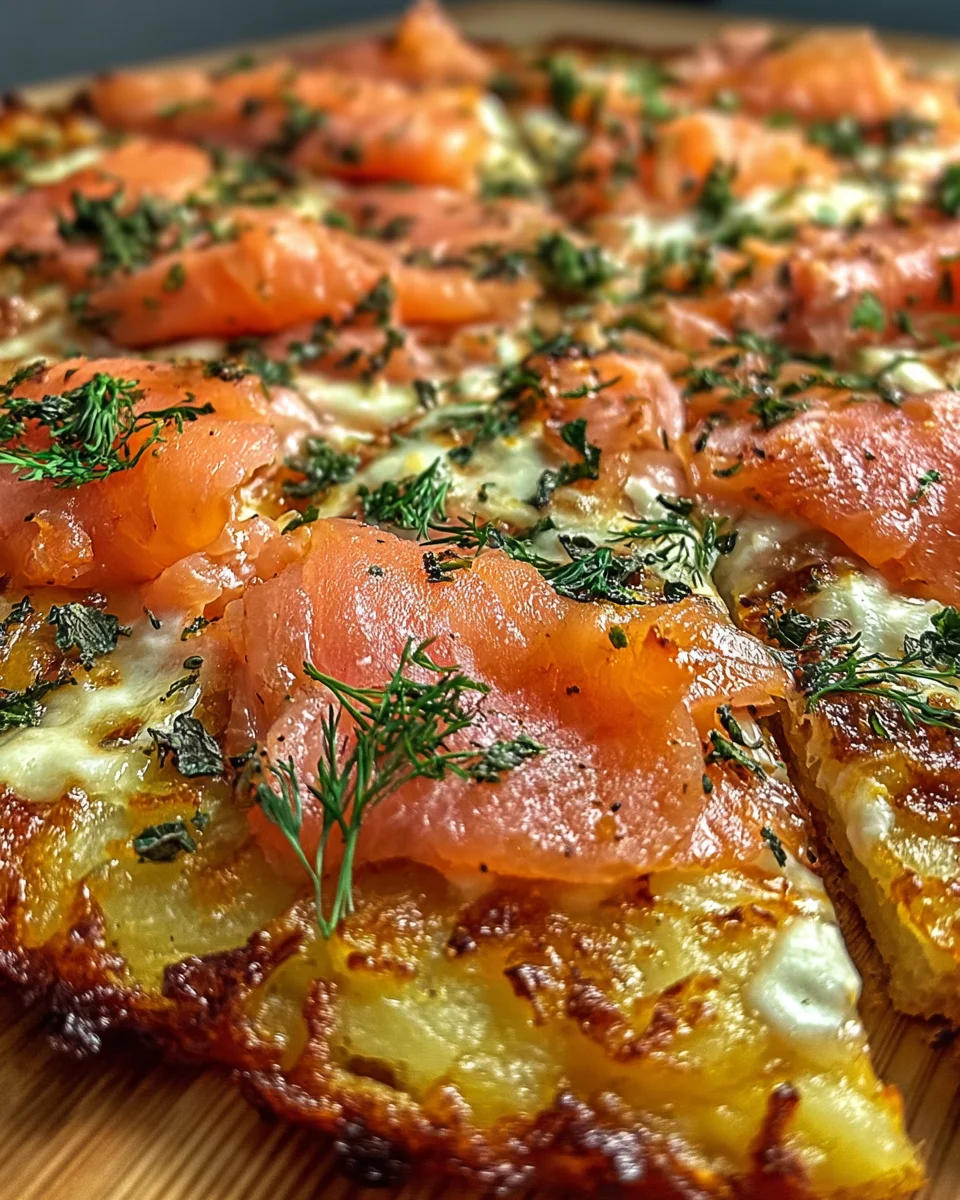 Kartoffelpizza mit Geräuchertem Lachs: Ein Genuss!