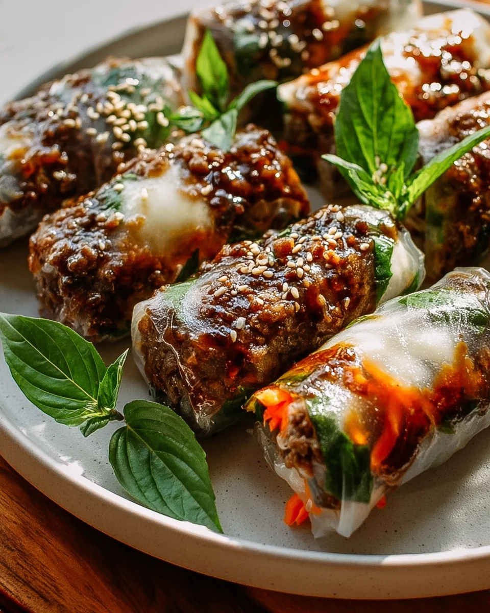 Leckere Thai Basilikum-Rollen mit Rind: Frisch & Aromatisch
