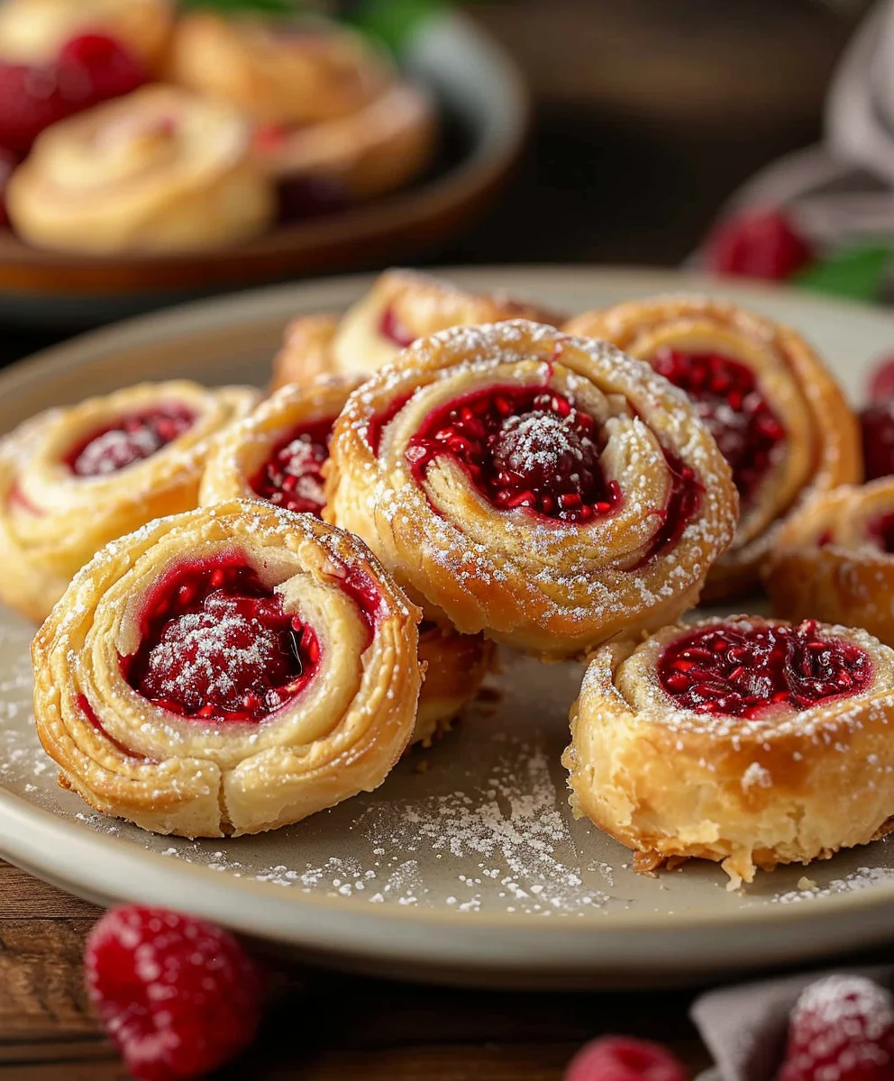 Perfekte Himbeer-Mürbteig-Röllchen: Makellos & Zartschmelzend