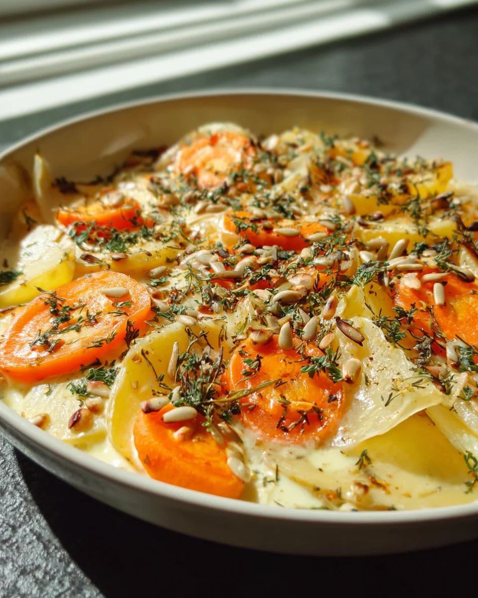 Unwiderstehlich Cremiges Kohlrabi-Möhren Ofengemüse Rezept