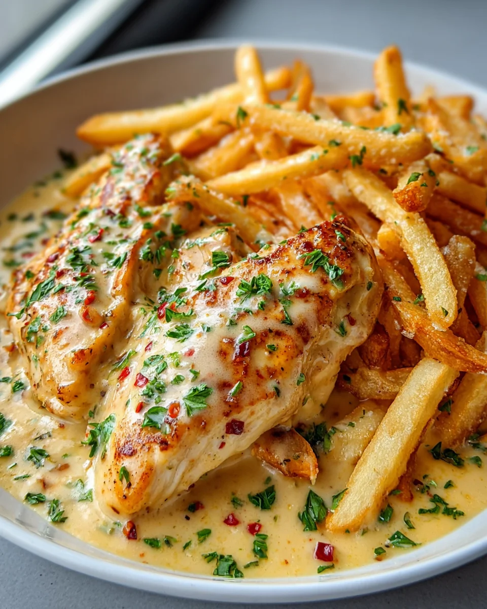 Hähnchenfilet mit Scharf-Cremiger Knoblauch-Parmesan-Sauce