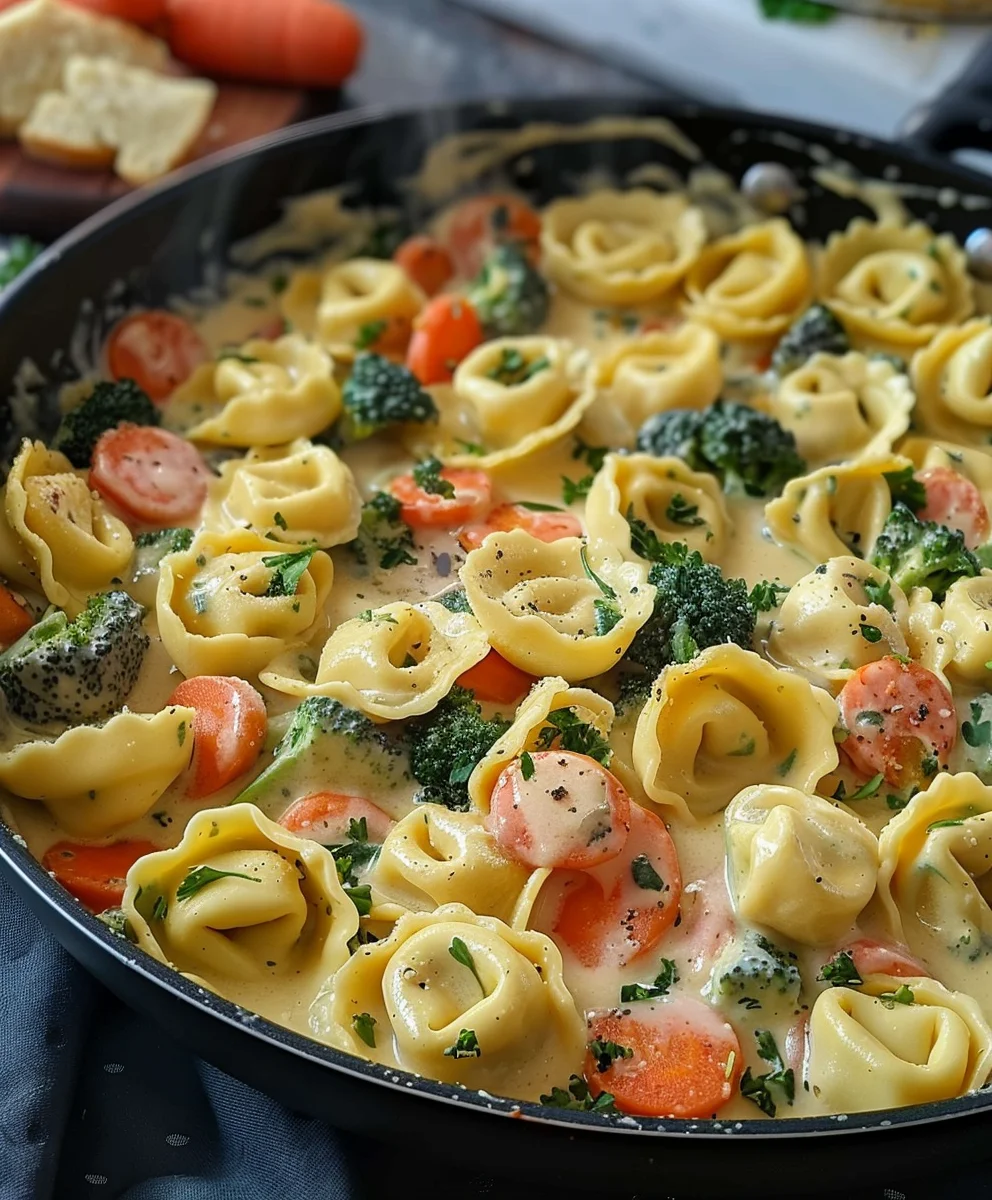 Cremige Gemüse Tortellini Pfanne: Dein schnelles Feierabendessen!
