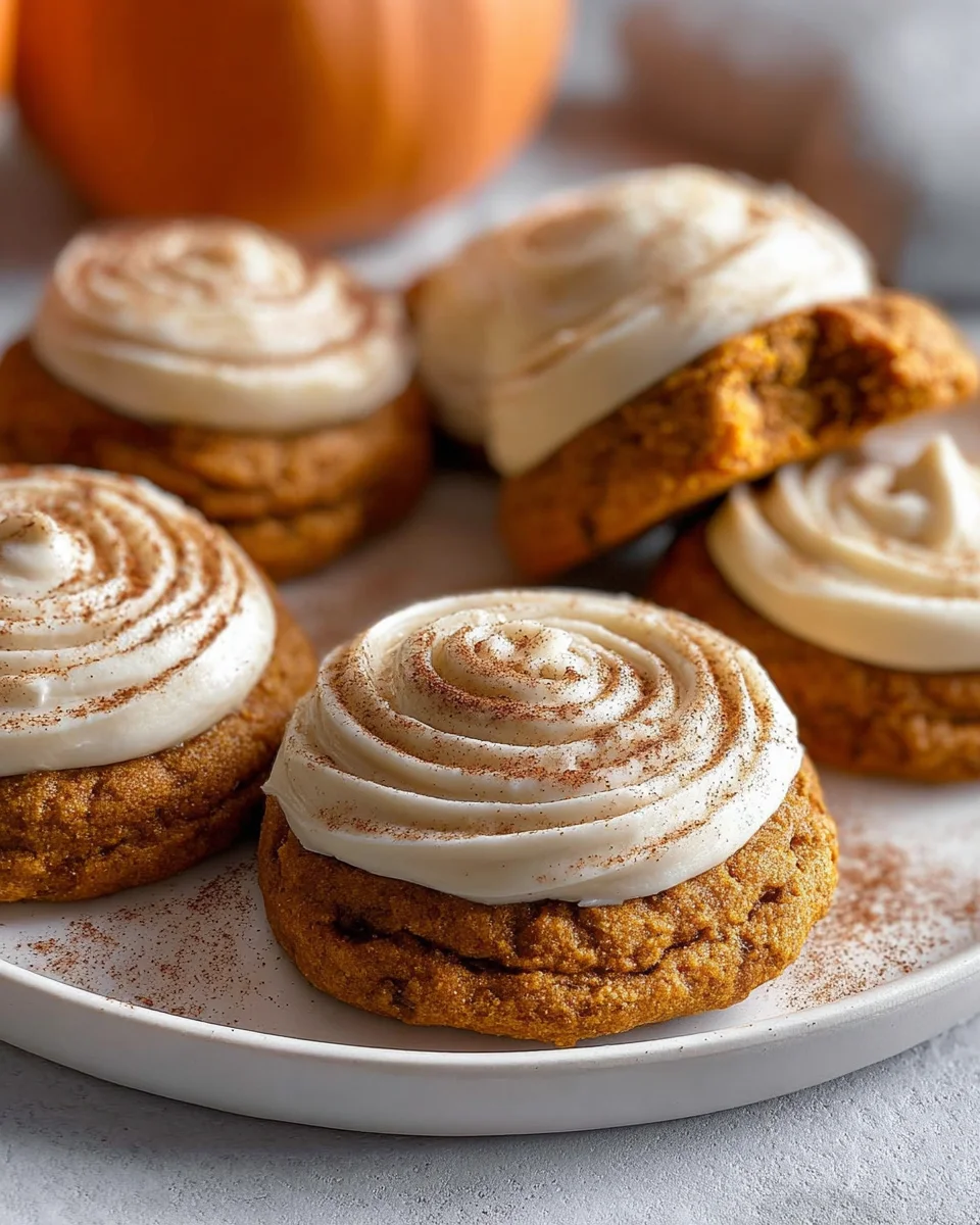 Weiche Kürbis Cookies: Das beste Rezept mit Frischkäsefrosting.