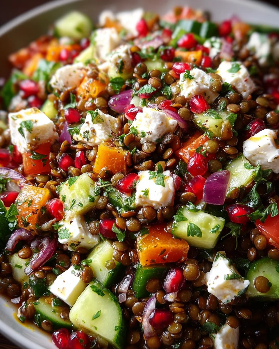 Orientalischer Linsensalat Feta: Frisch, gesund & lecker!