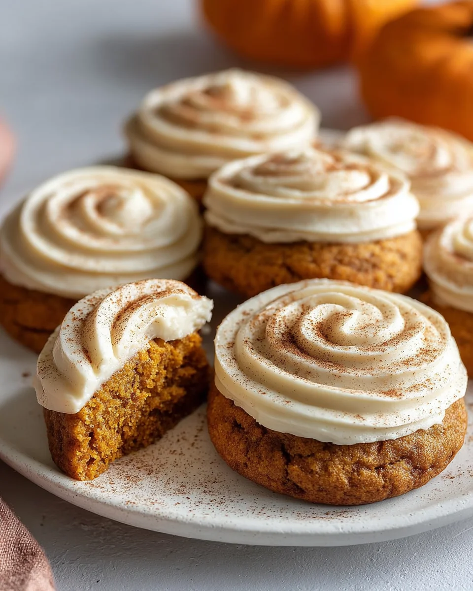 Weiche Kürbis Cookies: Das beste Rezept mit Frischkäsefrosting.