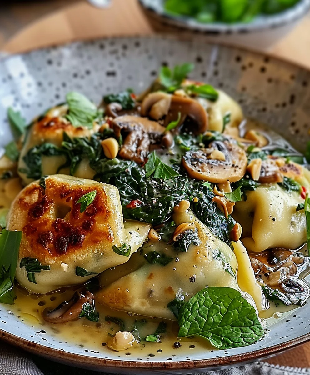 Spinatknödel mit Pilzragout: Das unglaublich essenzielle Rezept