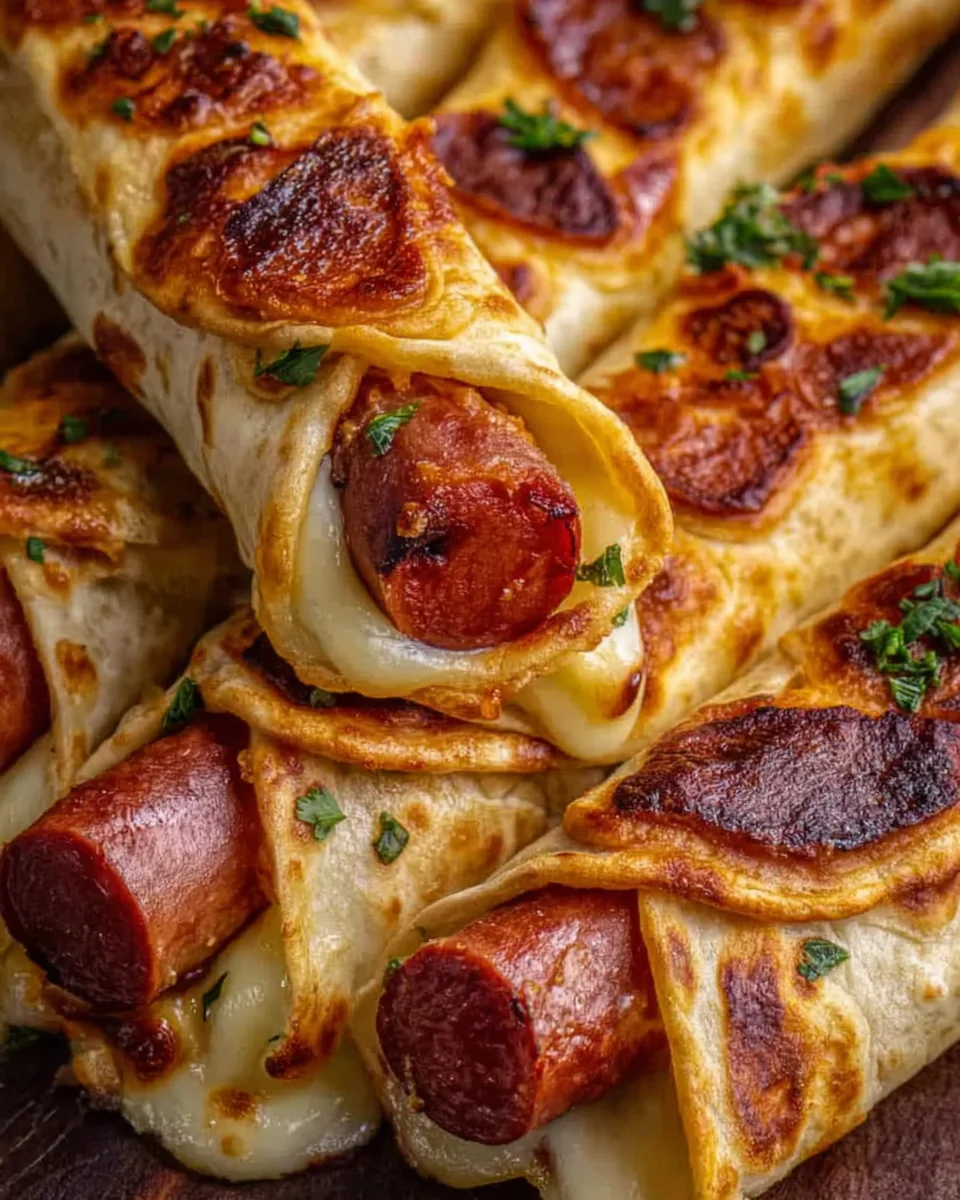 Gebackene Hot Dogs im Tortilla-Teig: Knusprig & lecker!