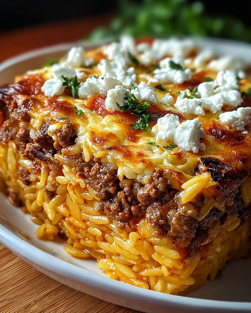 Griechischer Kritharaki Hackauflauf mit Feta – Original!