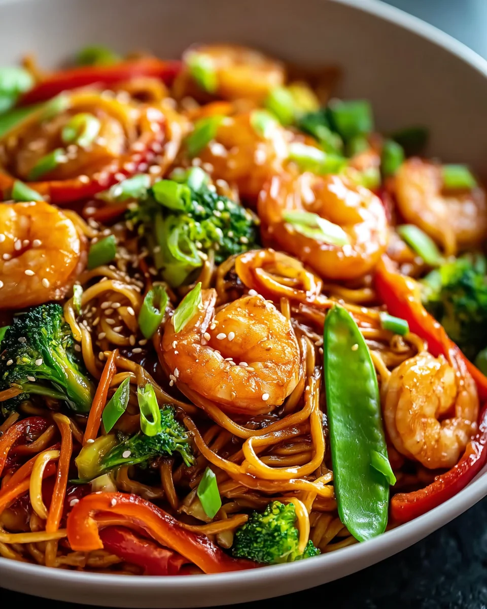 Shrimp Stir Fry mit Nudeln – Schnelles und gesundes Rezept!