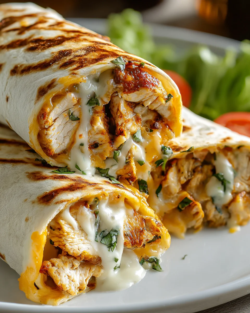 Käsige Knoblauch Hähnchen Wraps: Schnell & superlecker!