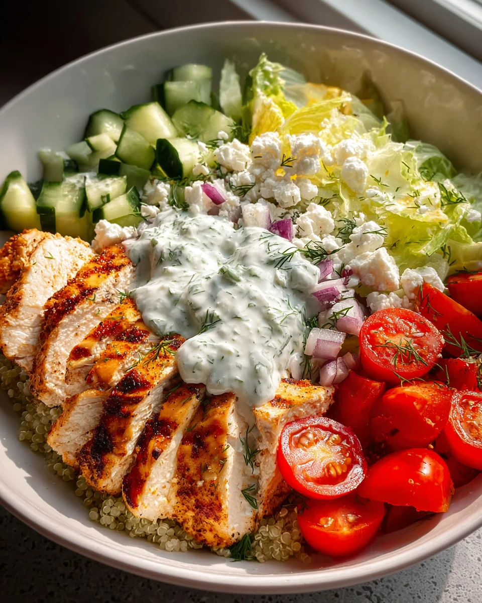 Griechische Hähnchen-Bowls: Gesund und lecker genießen!