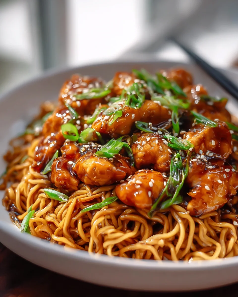 Sticky Garlic Chicken Noodles – Köstliches Rezept für Genießer