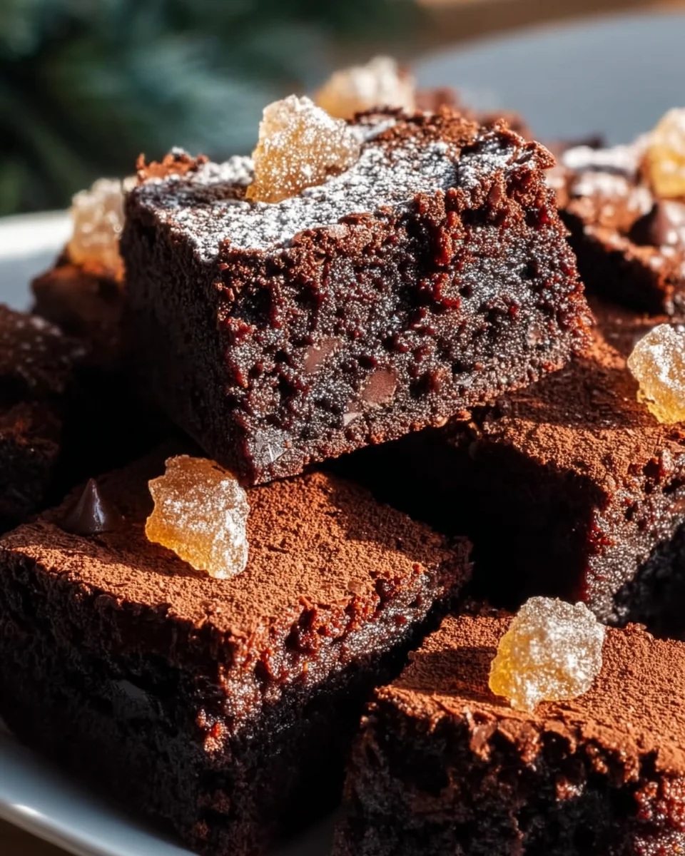 Dekadente Gewürz-Gin-Extrakt Lebkuchen-Brownies Rezept