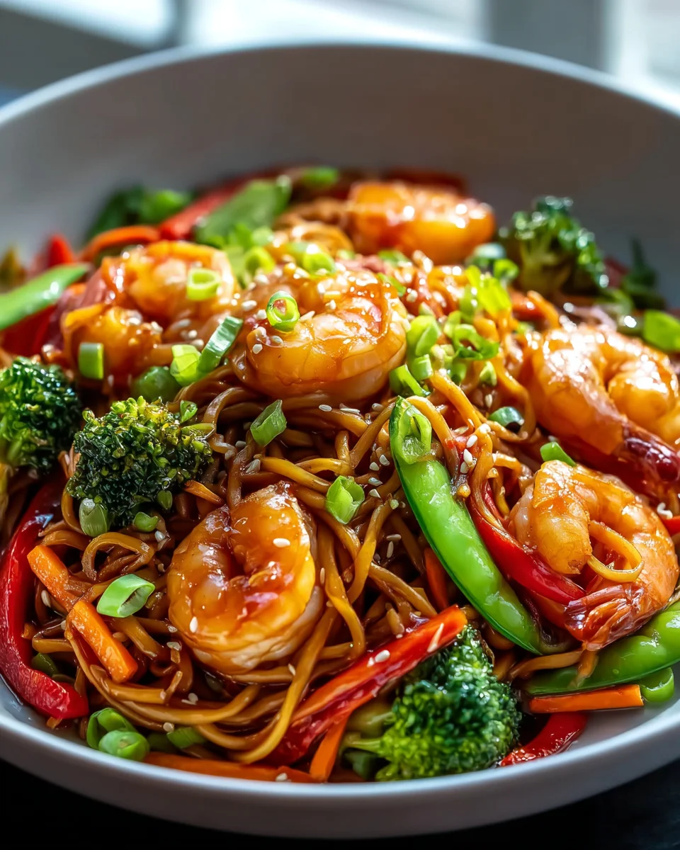 Shrimp Stir Fry mit Nudeln – Schnelles und gesundes Rezept!