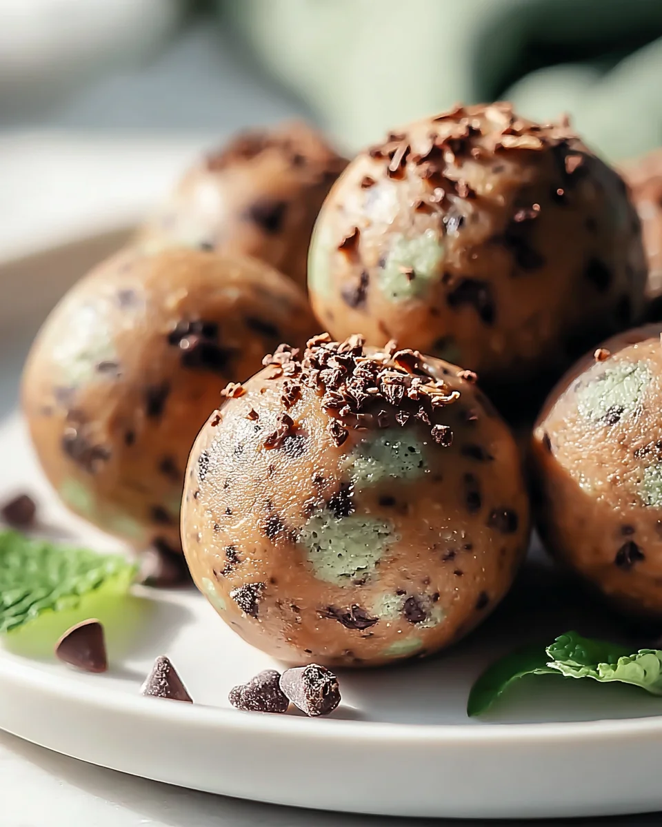 Mint Chocolate Chip Protein Balls