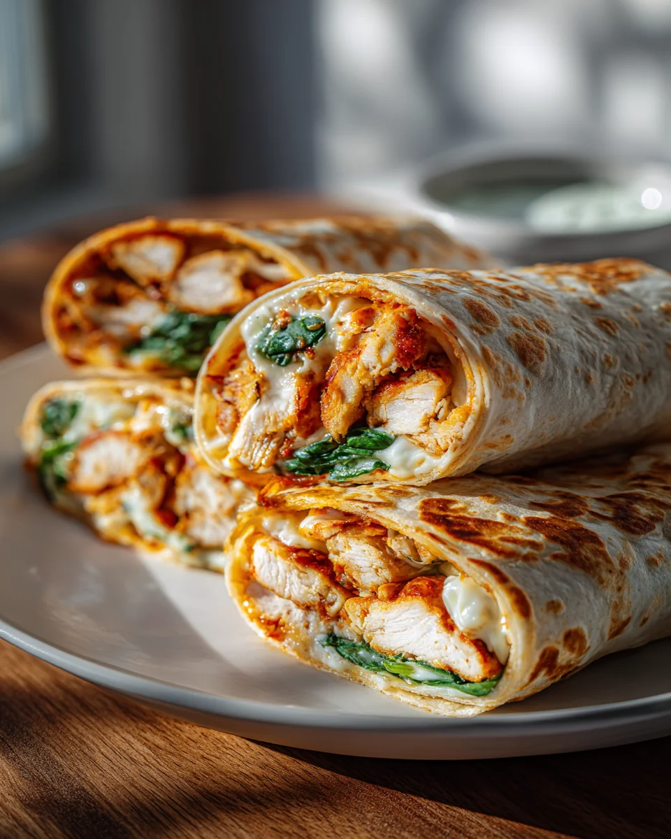 Crispy Air Fryer Chicken Mozzarella Wraps – Gesund & Lecker!