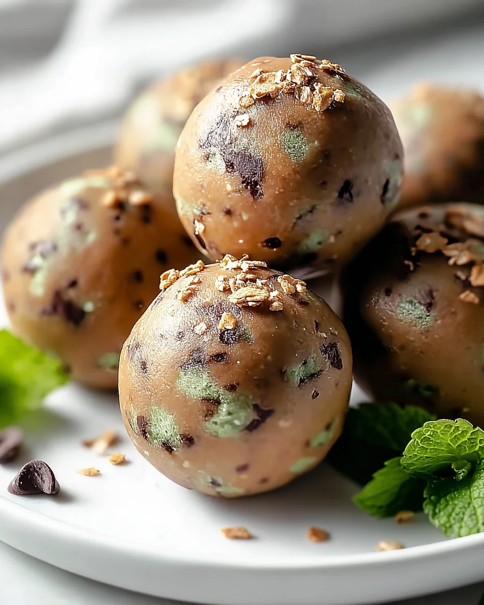 Erfrischende Proteinbällchen mit Minz-Schokoladen-Geschmack