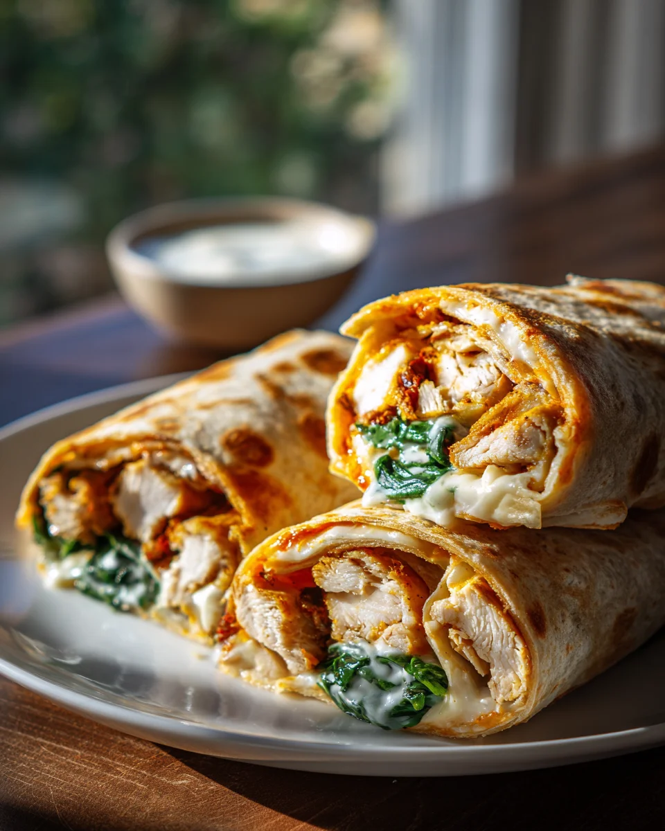 Crispy Air Fryer Chicken Mozzarella Wraps – Gesund & Lecker!