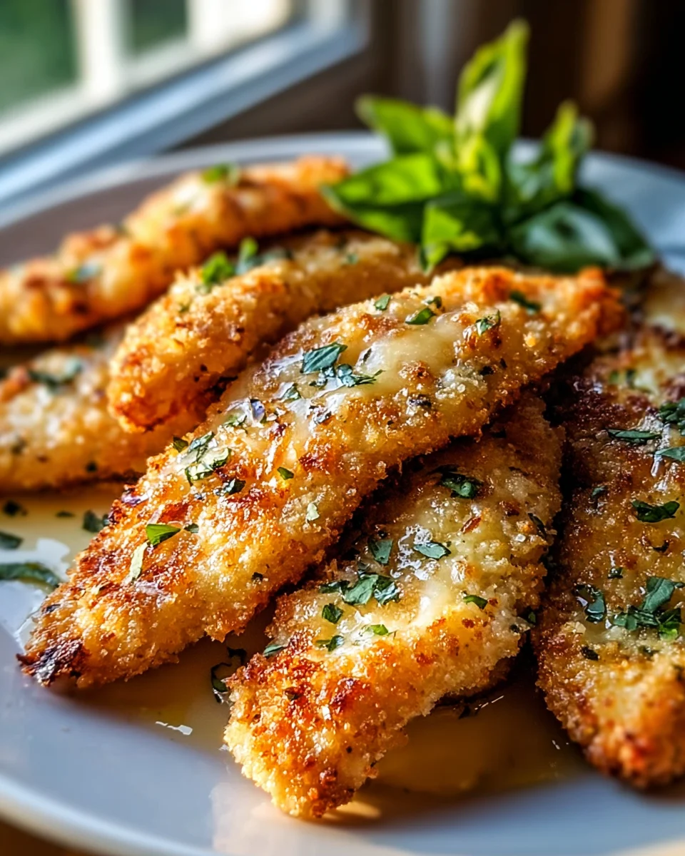Unwiderstehliche Zitronen Knoblauch Parmesan Hähnchen-Strips