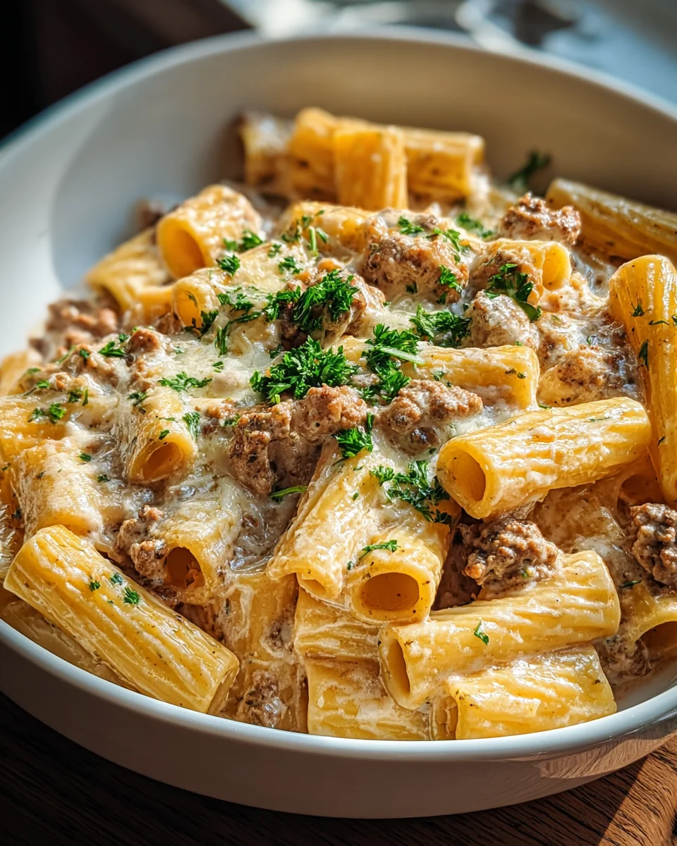 Cremige Parmesan Rind Rigatoni: Einfaches Feierabend-Glück