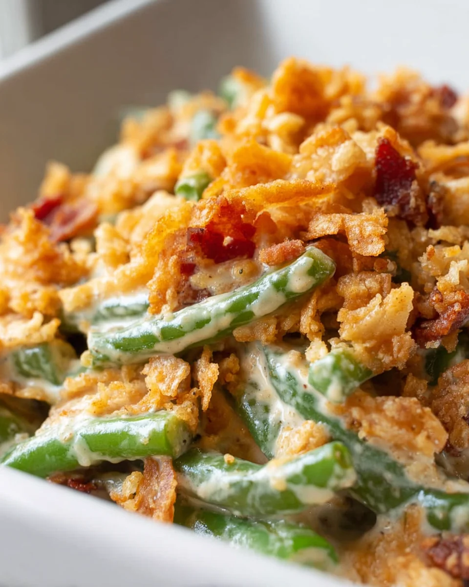 Cremige Beef Bacon Grüne Bohnen Auflauf Rezept für Genießer