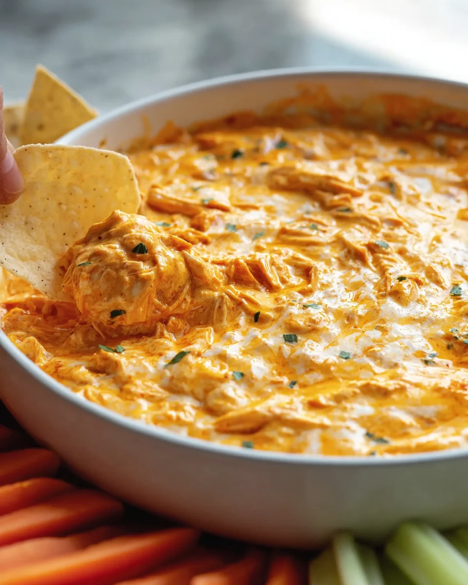 Gesunder Crock Pot Buffalo Chicken Dip – Einfach und Lecker!