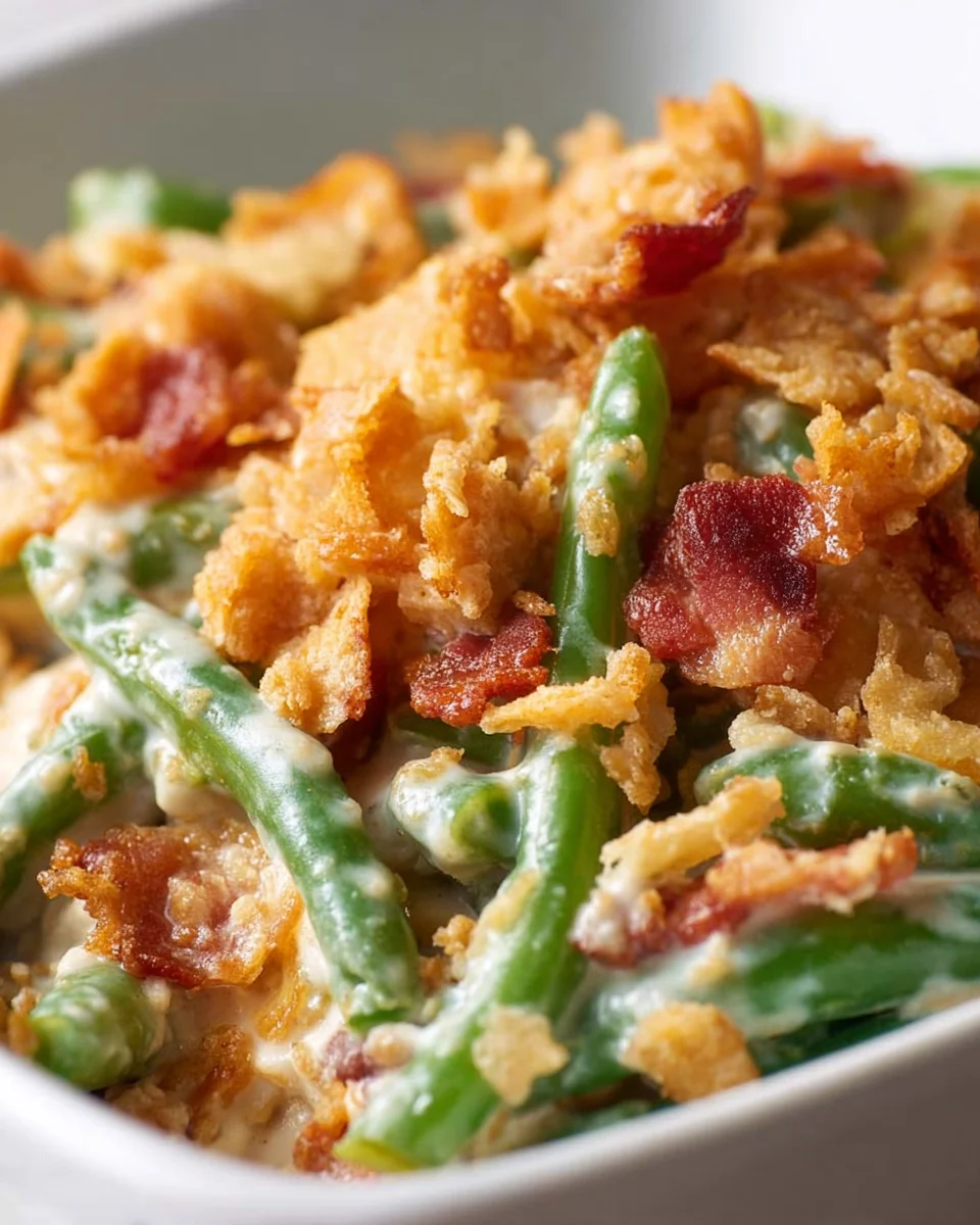 Cremige Beef Bacon Grüne Bohnen Auflauf Rezept für Genießer