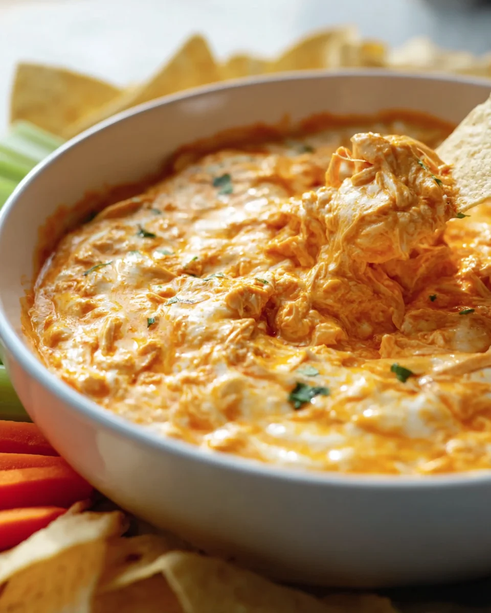Gesunder Crock Pot Buffalo Chicken Dip – Einfach und Lecker!
