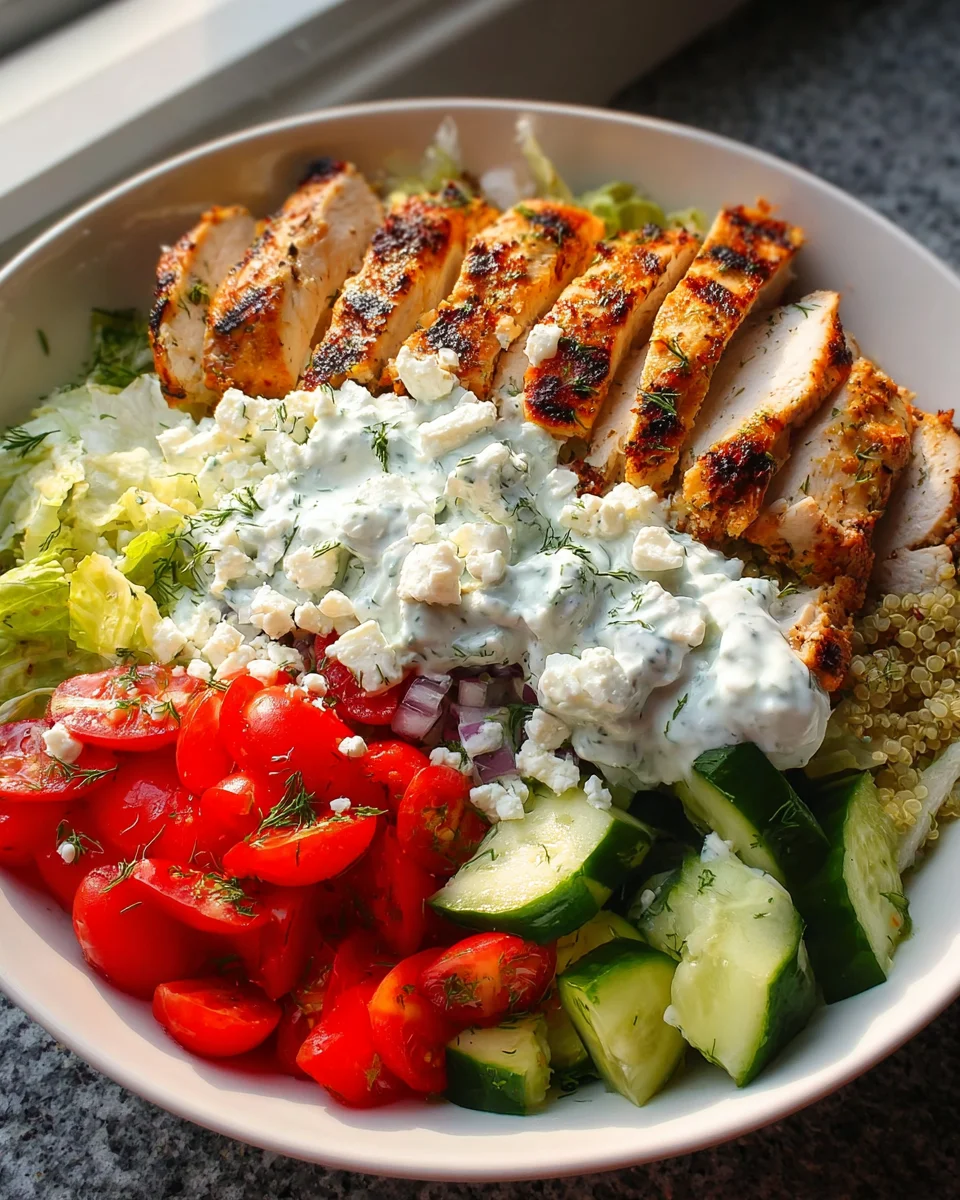 Griechische Hähnchen-Bowls: Gesund und lecker genießen!