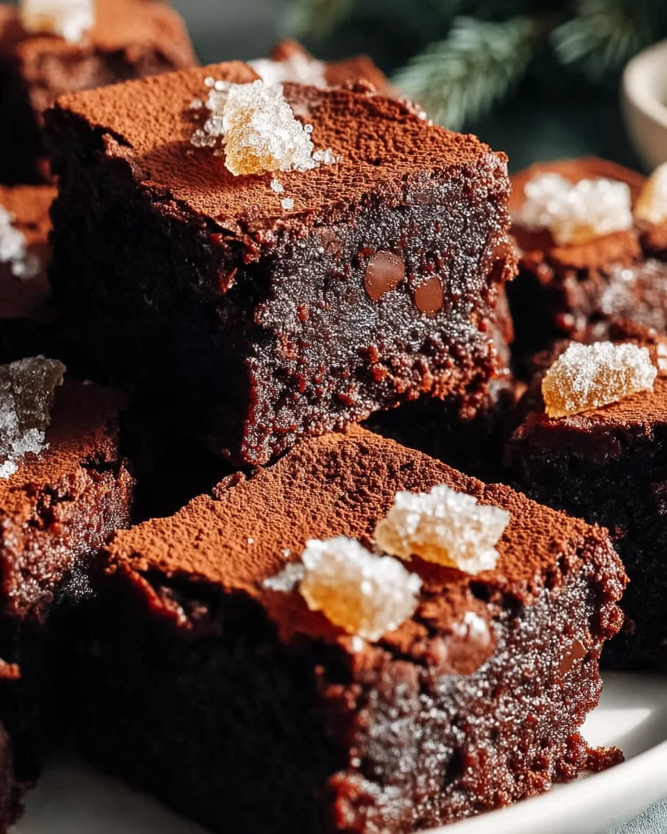 Dekadente Gewürz-Gin-Extrakt Lebkuchen-Brownies Rezept