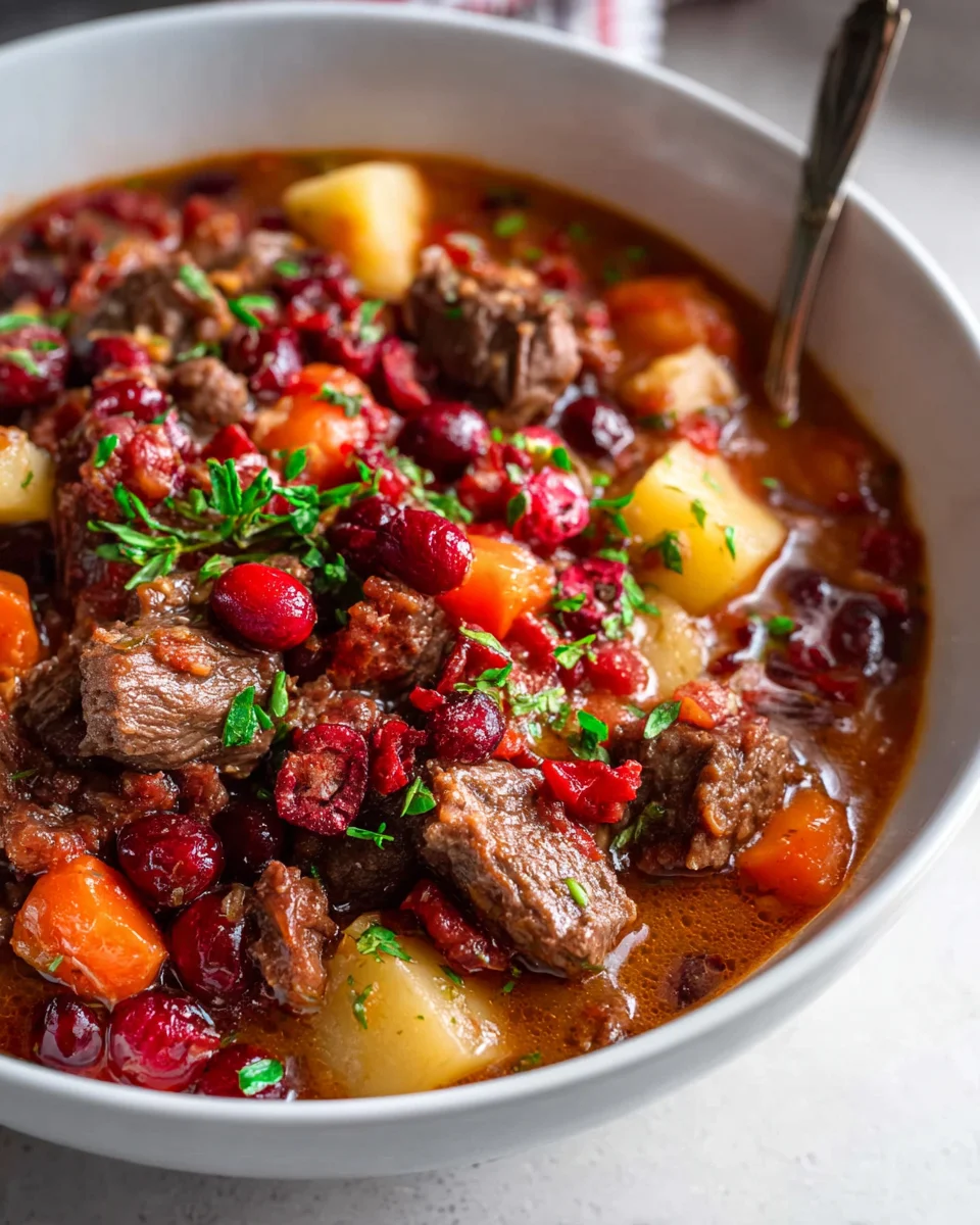 Cranberry-Apfel-Rindergulasch: Herzhaft & fruchtig genießen