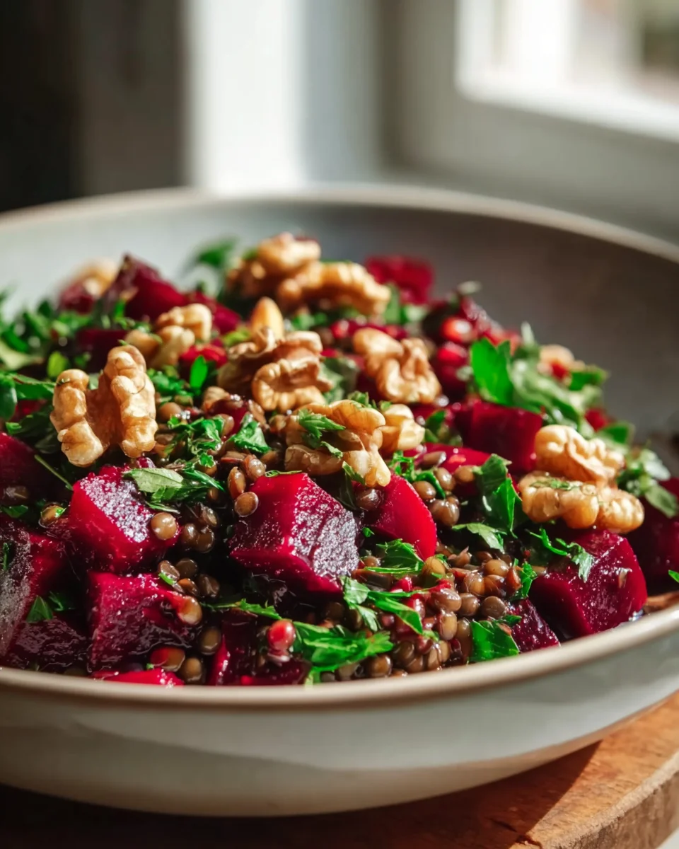 Rote Bete Linsen Salat – Gesund, lecker und einfach zubereitet!