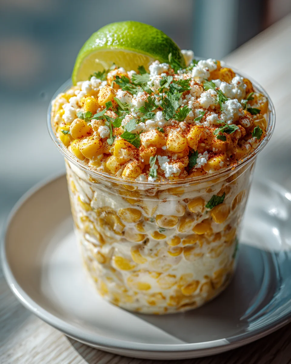 Cremiger Mexikanischer Straßencorn im Becher: Esquites Rezept