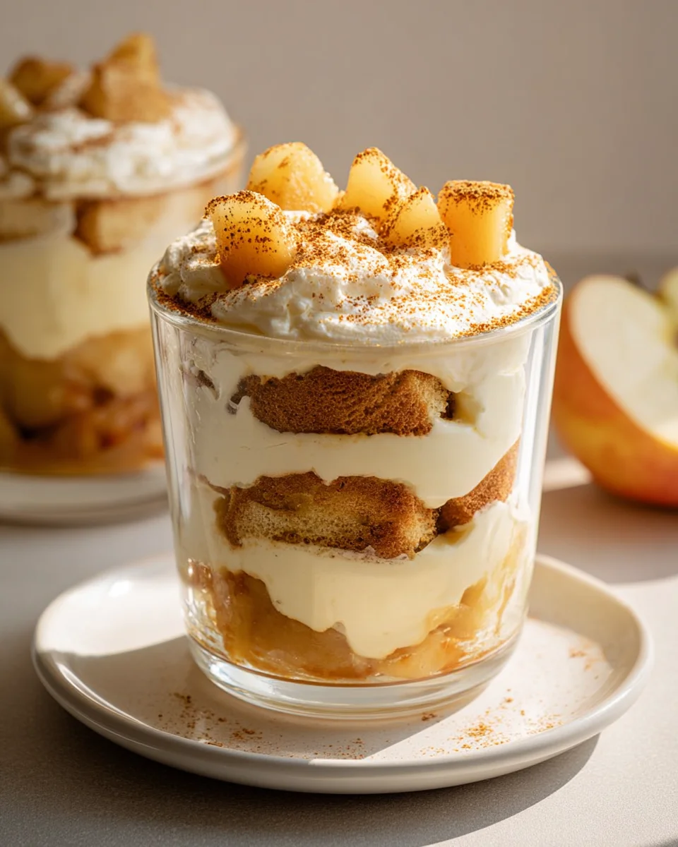 Bratapfel Tiramisu im Glas – Festliches Schichtdessert genießen!