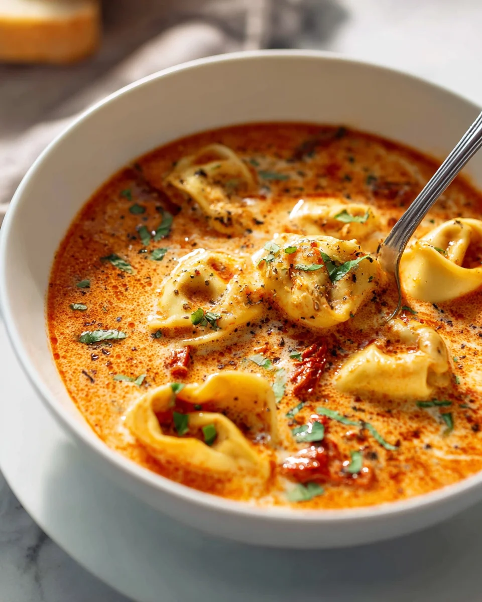 Käsige Tomaten-Tortellini-Suppe: Herzhaft und einfach lecker!