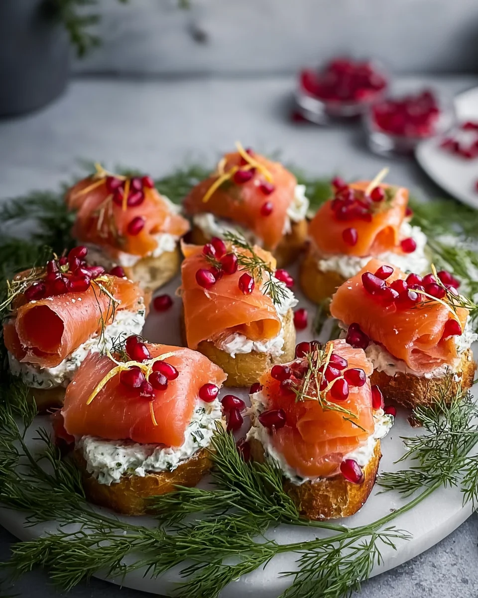 Weihnachtslachs Bruschetta Kranz Rezept für festliche Anlässe