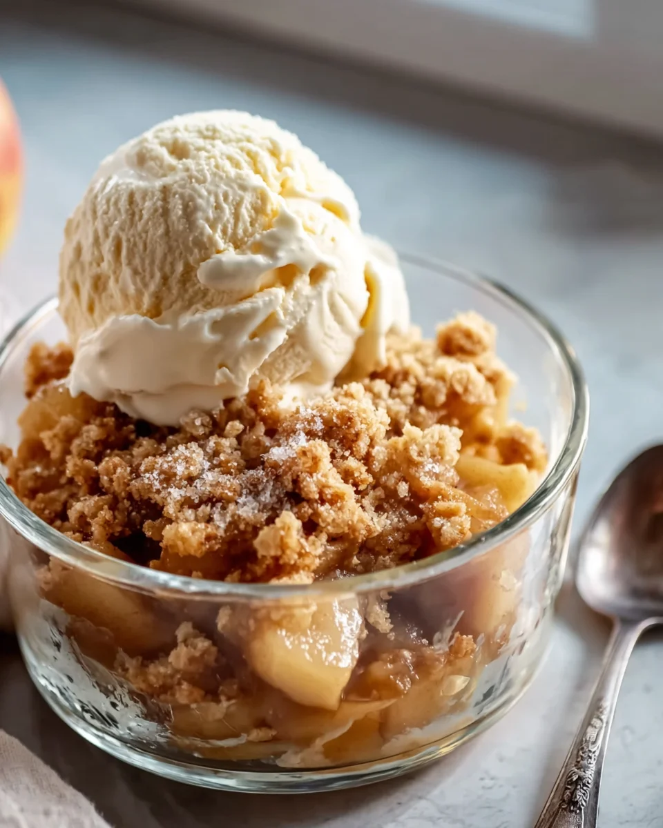 Himmlischer Bratapfel Crumble mit Vanilleeis Rezept